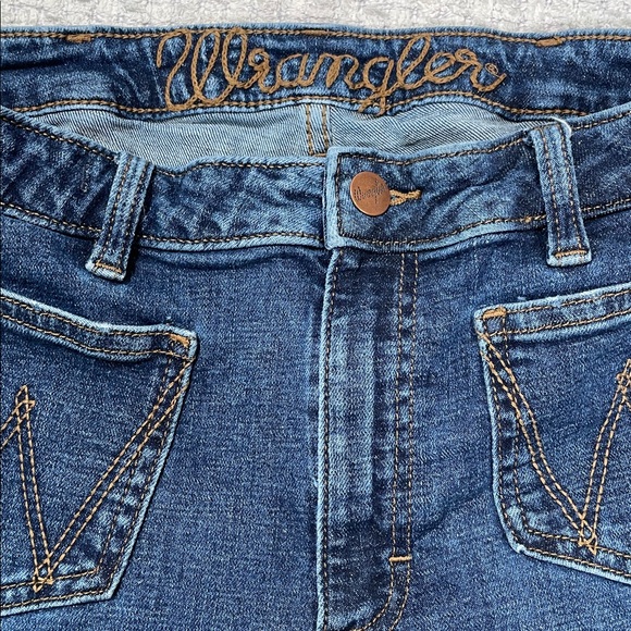 Wrangler Retro High Rise trumpet Flare Jeans  Western Cowgirl Bareback 29x34 - Picture 9 of 16